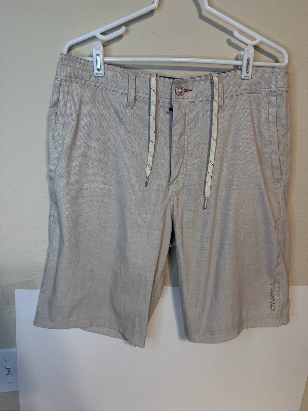 O'Neill Light Beige Casual Drawstring Shorts